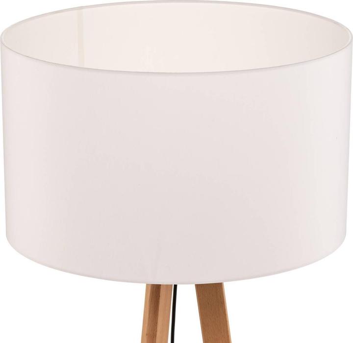 Produktbild Lucande ROTHFELS Rothfels Arim Tripod-Stehlampe, Buche, Chintz weiss (E27)