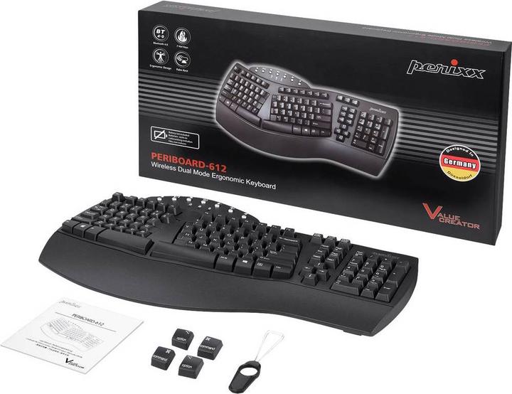 Actual product image Perixx PERIBOARD 612BDE Bluetooth® keyboard (DE, Wireless)