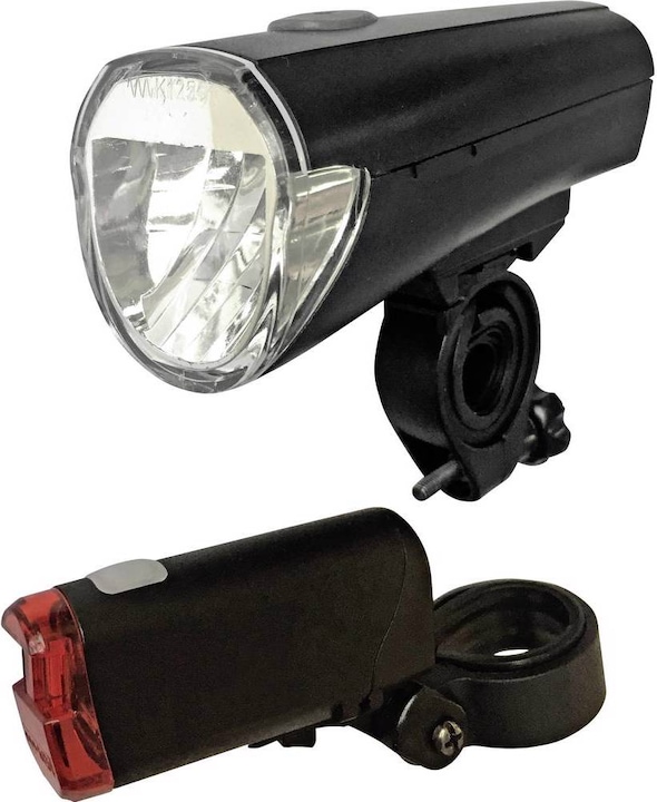 Arcas Bicycle lighting set Bicycle lamp set, battery operated (70 lm, 6.50 lm)