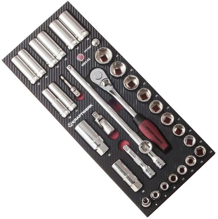 Actual product image Kraftwerk Eva3 socket spanner set (3/8")