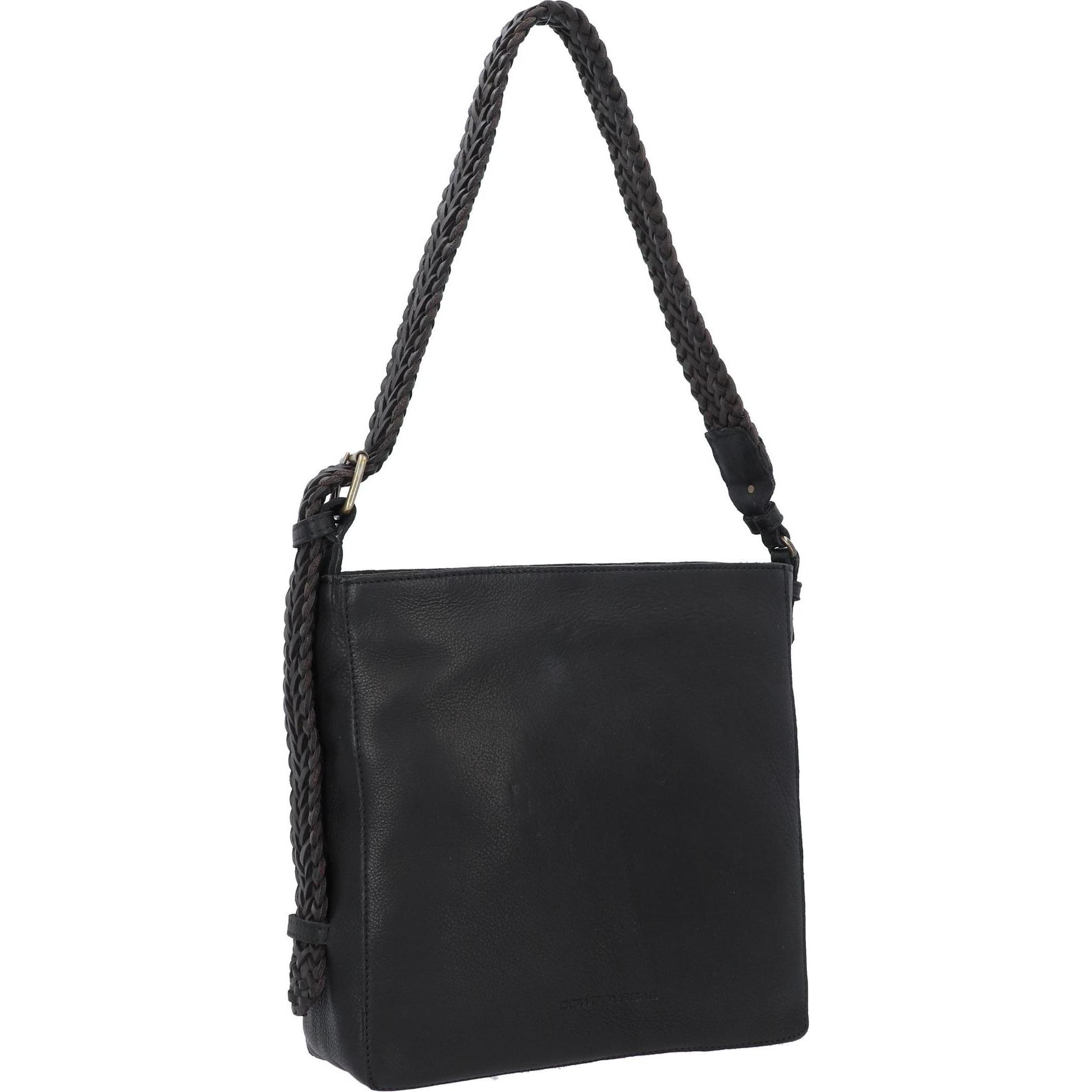 Thumbnail - Cowboysbag, Handtasche, Foxhill Schultertasche Leder 28 cm, Schwarz