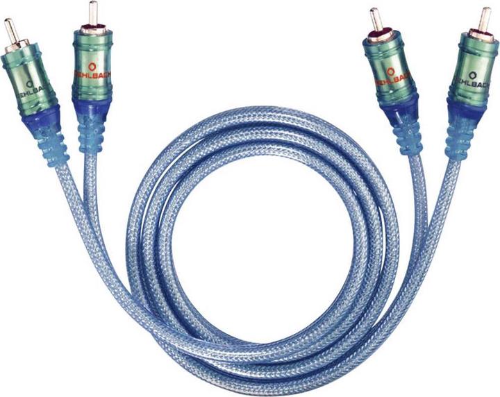 Oehlbach Audio connection cable NF Cinch cable ICE BLUE, 1 m (1 m, Cinch)