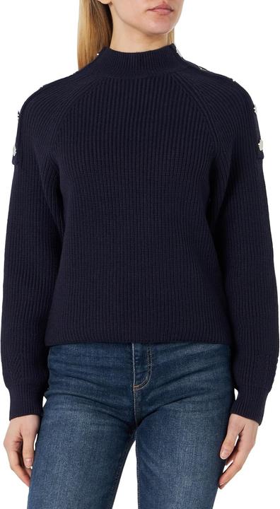 Actual product image Grassland Basic Knitted Sweater with Small Standing Collar (XS)