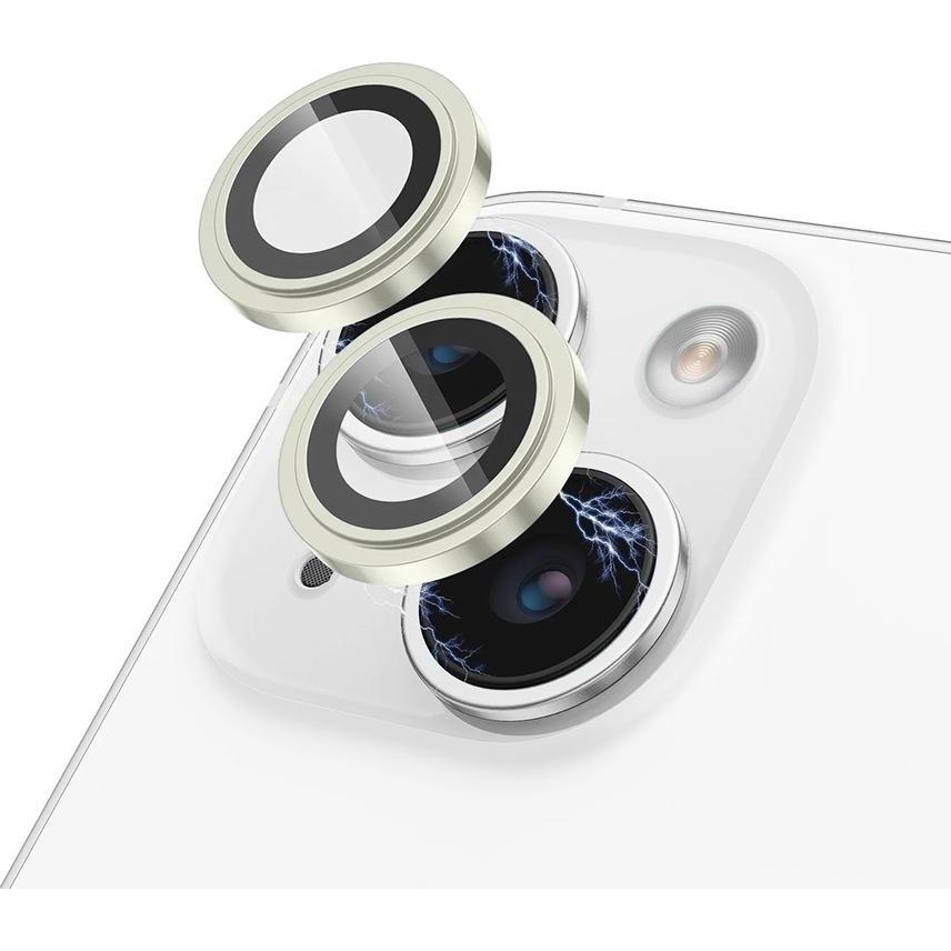 Lito - S+ Camera Glass Protector - iPhone 15 / iPhone 15 Plus - Yellow (1 pz., Apple iPhone 15, Apple iPhone 15 Plus), Pellicola protettiva smartphone