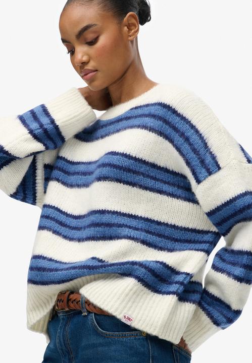 Image du produit Superdry Pull en maille rayé brossé décontracté femme (L)