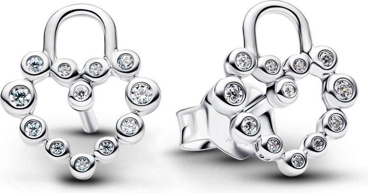 Immagine prodotto Pandora Sparkling Heart Padlock Stud Earrings (Argento 925, Sterling silver)