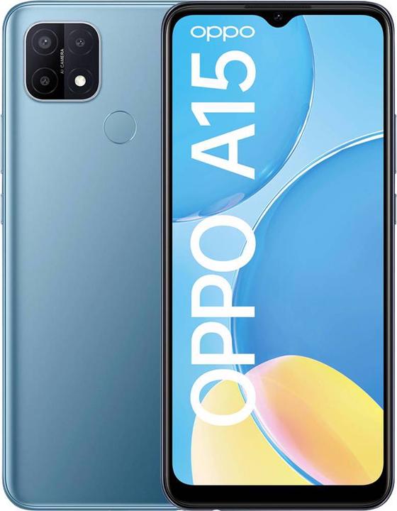 Actual product image OPPO A15 (32 GB, Mystery Blue, 6.52", Dual SIM, 4G)