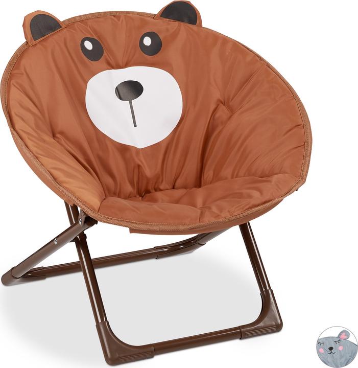 Actual product image Relaxdays Foldable Kids Moon Chair, Camping Seat (High chair)