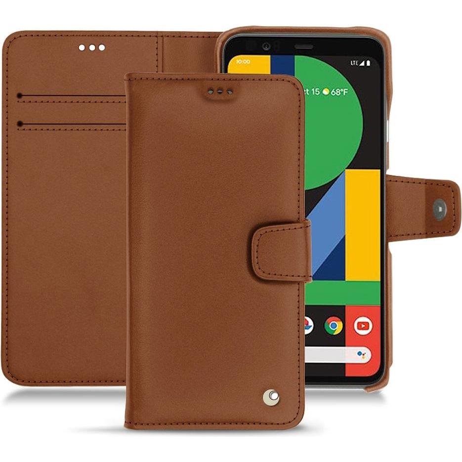 Noreve Lederschutzhülle Wallet (Google Pixel 5), Smartphone Hülle, Braun