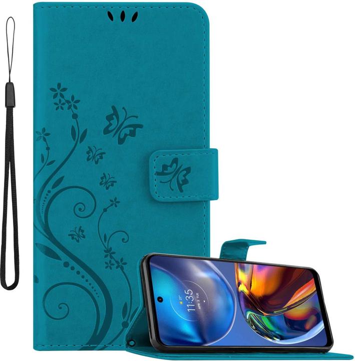 Motorola Moto G200 Hülle - Blumen Design Mit Standfunktion & Kartenfach