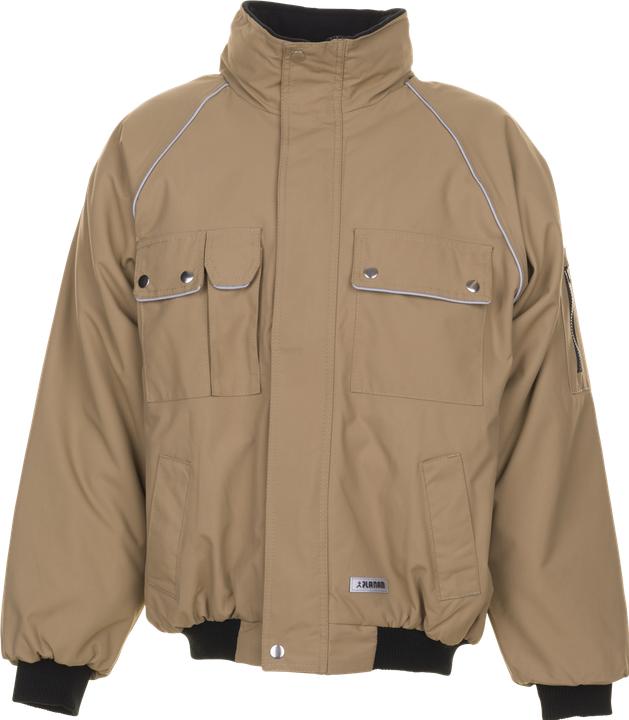 Actual product image Planam unisex work jacket CANVAS 320 khaki, black size L (L)