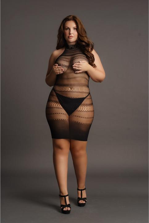 Produktbild Le Désir High Lace Neck Net Mini Dress