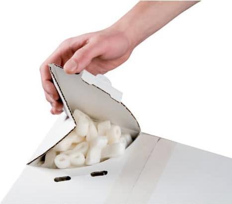 Actual product image Colompac Filling material Flo-Pac packaging chips, 45 litre cushioning chips, white, recommended for