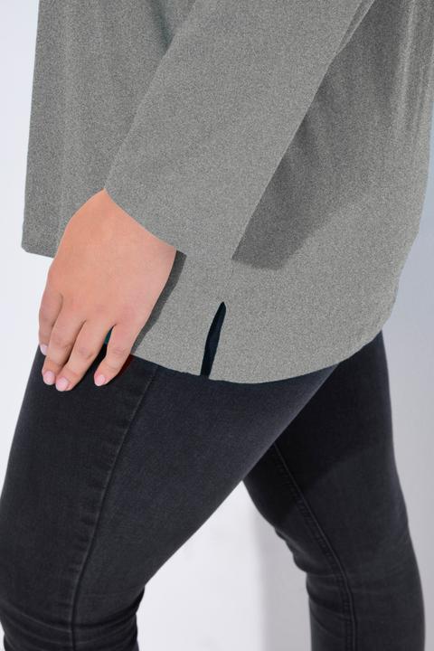 Produktbild Ulla Popken Shirt, V-Ausschnitt, Relaxed, Langarm (68)