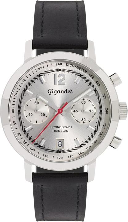 Image du produit Gigandet Chronographe analogique pour homme avec mouvement à quartz japonais et bracelet en cuir (Chronographe)