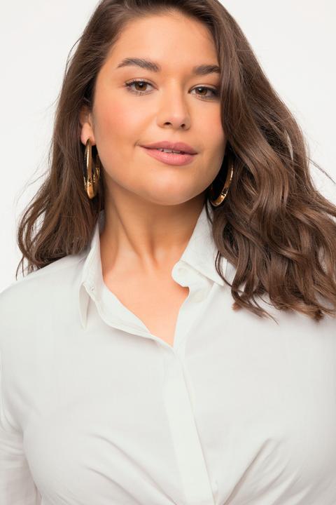 Produktbild Ulla Popken Hemdbluse, Knoten, kurz, Hemdkragen, Langarm (50, 52)