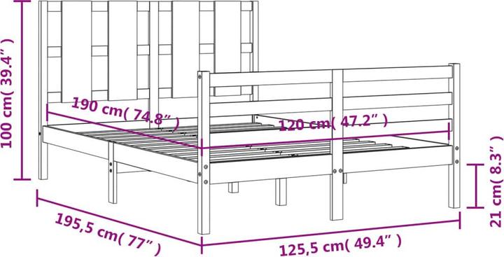 Produktbild vidaXL Marcia (120 x 190 cm)
