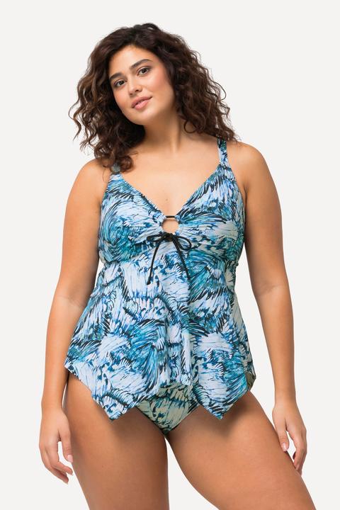 Immagine prodotto Ulla Popken Tankini con ali, apertura, coppe morbide, orlo a punte e materiale riciclato (42 A)