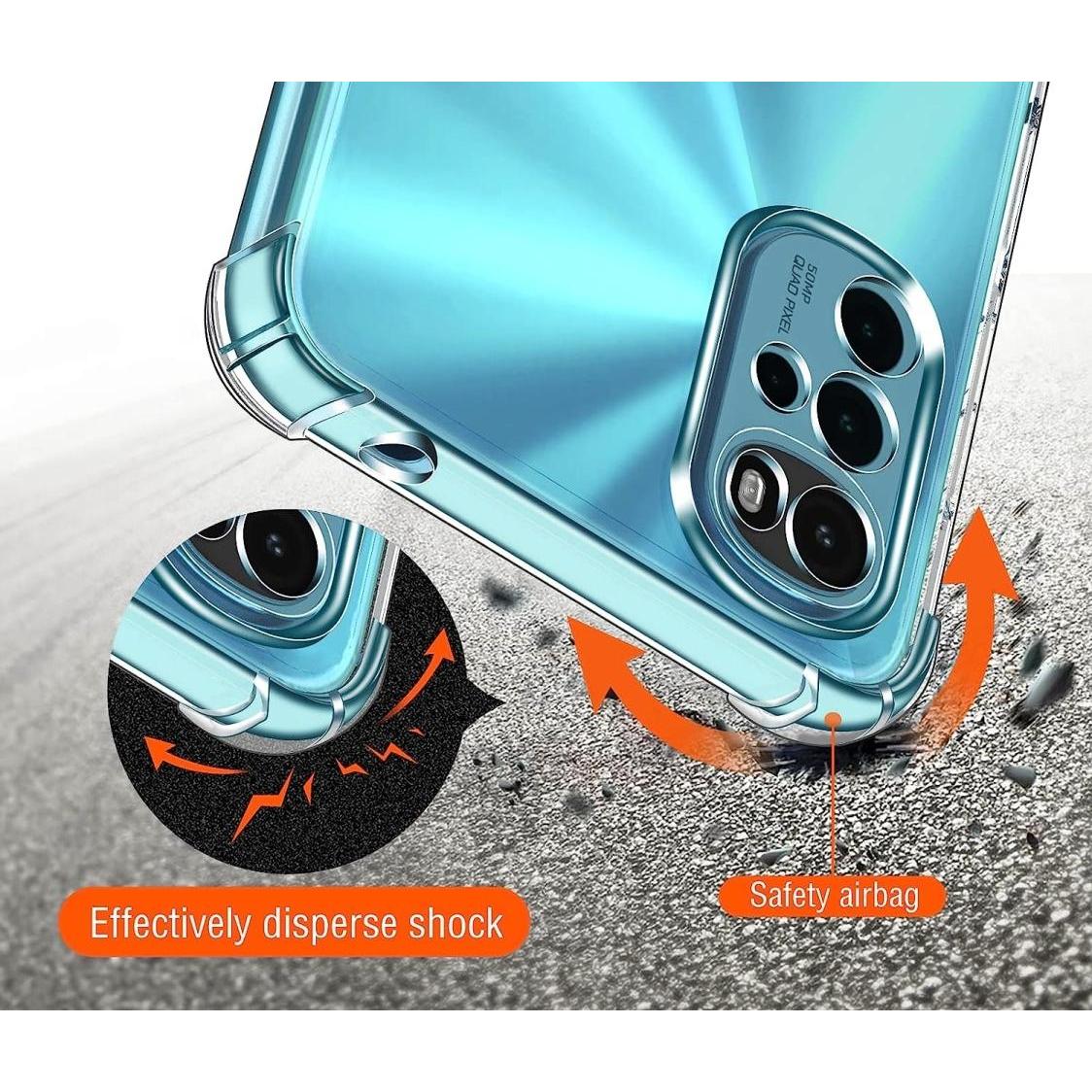 Thumbnail - Screenguard Motorola Moto G22 Hülle Crystal Soft Airbag Bumper (Motorola Moto G22), Smartphone Hülle, Transparent