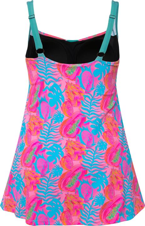 Produktbild Ulla Popken Badekleid, Neon-Blätterdruck, Softcups, Powermesh-Futter (48)