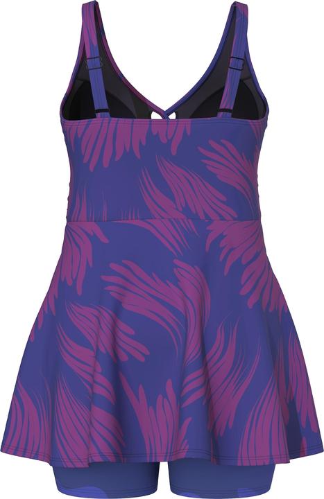 Image du produit Ulla Popken Robe de bain avec short, bonnets souples, drapé, matière recyclée (46)