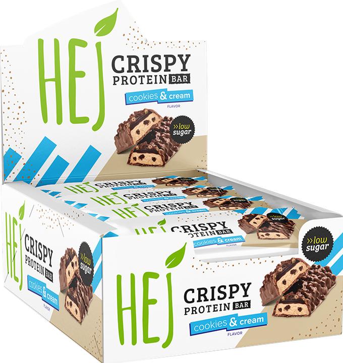 Actual product image HEJ Nutrition HEJ Crispy Protein Bar (12 x 45g) (Cookies and Cream, 1 pcs., 540 g)