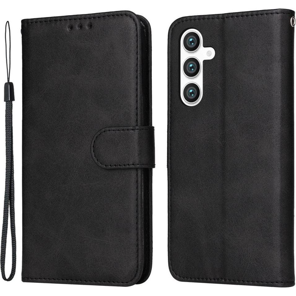 Cover-Discount Galaxy S23 FE - Premium Handyhülle Etui schwarz (Samsung Galaxy S23 FE), Smartphone Hülle, Schwarz