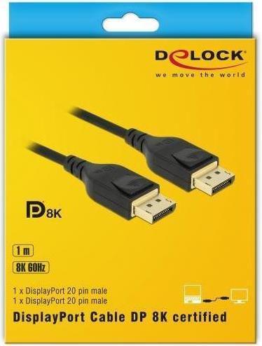 Produktbild Delock DisplayPort — DisplayPort (1 m, DisplayPort, 1.4)
