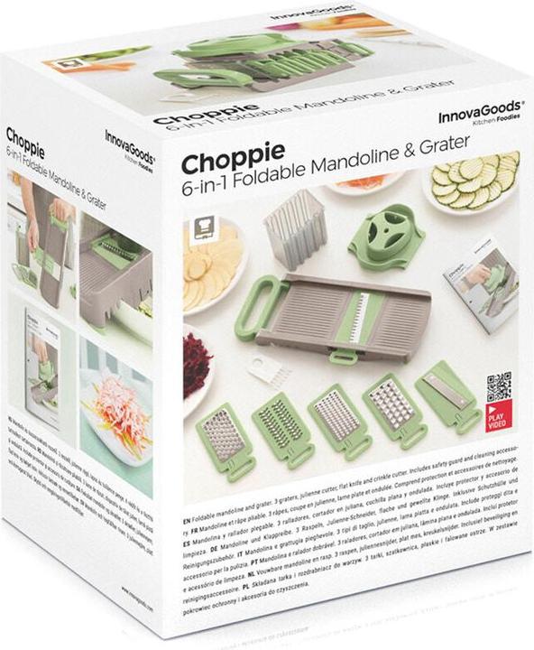 Image du produit InnovaGoods Râpe Mandoline Pliable 6 en 1 Choppie