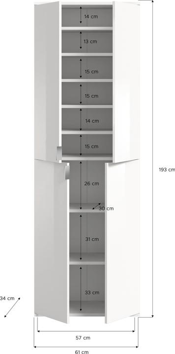 Produktbild Xonox Home Projekt X (61 x 34 x 193 cm)