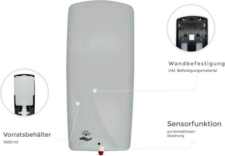 Desinfektionsmittelspender Sensor zur Wandmontage mit IR 1000ml
