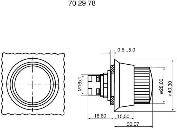 Actual product image Rafi Emergency off switch Safety switch button