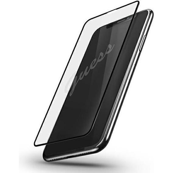 Guess Schutzglas (1 Stück, Apple iPhone 12), Smartphone Schutzfolie, Schwarz
