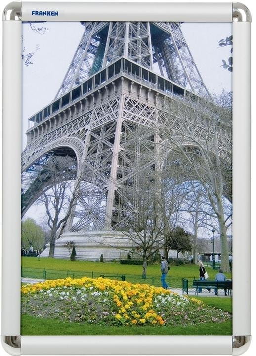 Actual product image Franken Poster frame DIN A3, 25 mm frame profile silver anodized aluminum snap frame, plastic corners (A3)