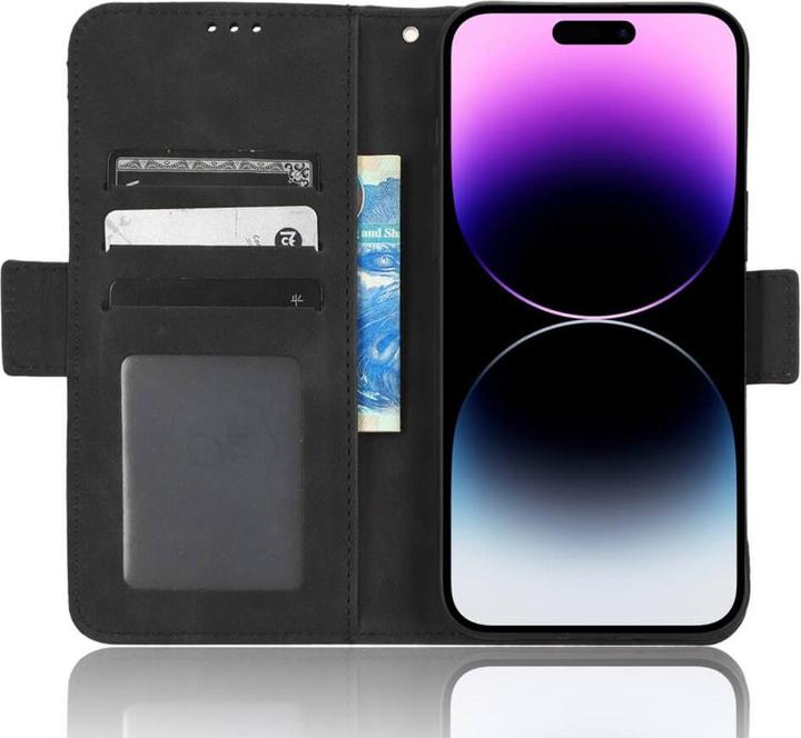 Produktbild Cover-Discount iPhone 15 Pro Max - Etui mit vielen Kartenfächer schwarz (Apple iPhone 15 Pro Max)