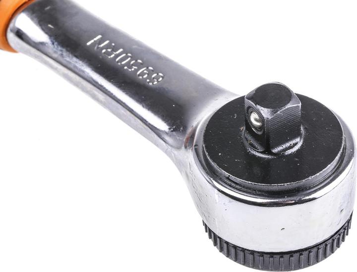 Produktbild Bahco 1/4"-Umschaltknarre mit rundem Knarrenkopf, 72 Zähnen und 5°-Rückschwenkwinkel, 120 mm