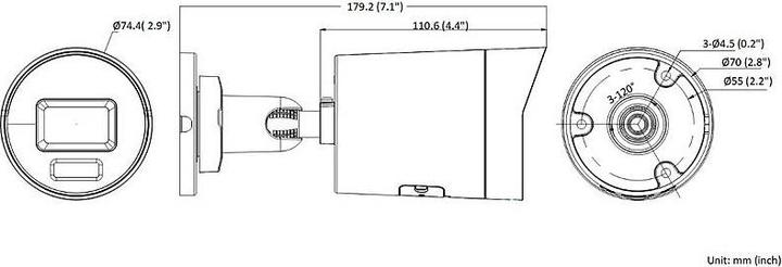 Actual product image Hikvision DS-2CD2086G2H-IU (3840 x 2160 pixels)