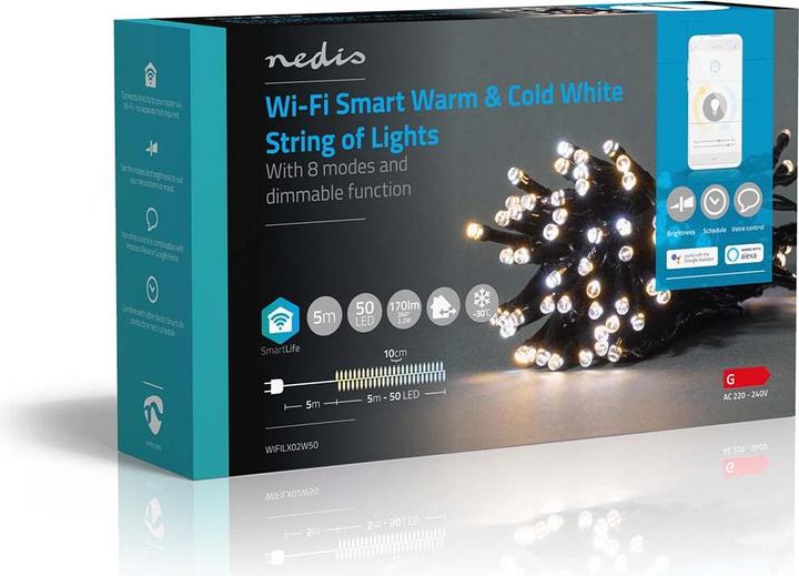 Actual product image Nedis SmartLife Decorative LED Wi-Fi Android™ / IOS, 5 m (5 m)