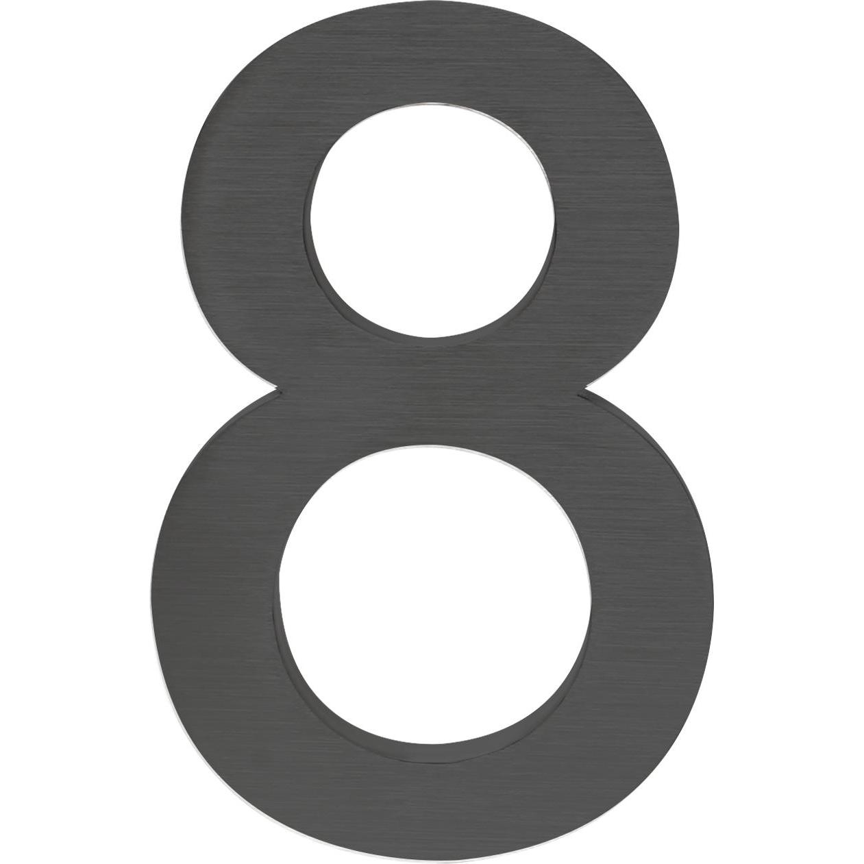 Thumbnail - Wiltec, Hausnummer + Türschild, Hausnummer 8 Edelstahl Hausnummer modern 3D-Design rostfrei