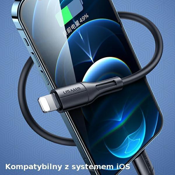 Actual product image Usams Cable U68 lightning 2A Fast Charge 1m czarny/black SJ500USB01 (US-SJ500) (1 m)