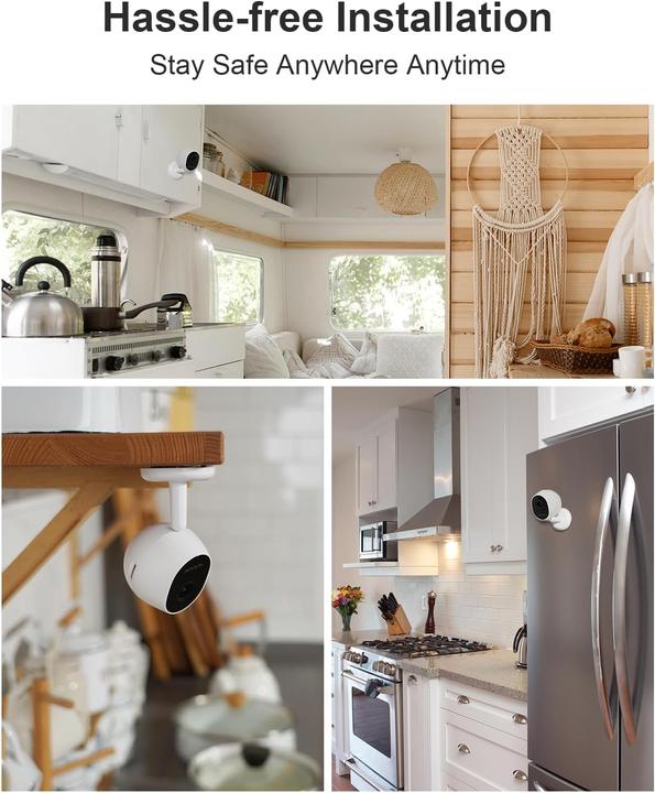 Actual product image WUUK 4MP/2.5K Innenüberwachungskamera mit App und magnetischem Standfuss (2560 x 1440 Pixels)