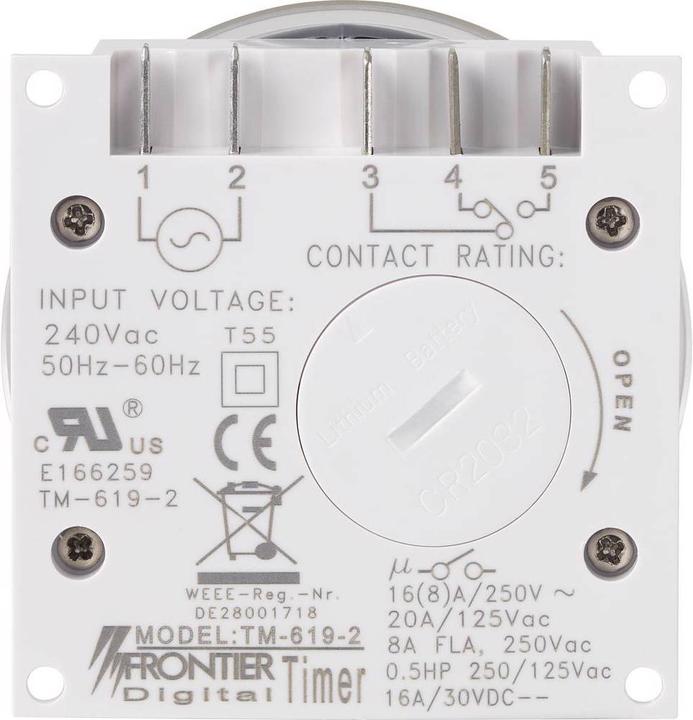 Actual product image Front panel mounting timer DIGITAL INSTALLATION TIMER