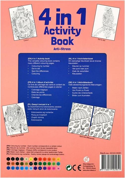 Actual product image Roost Activity colouring book A4