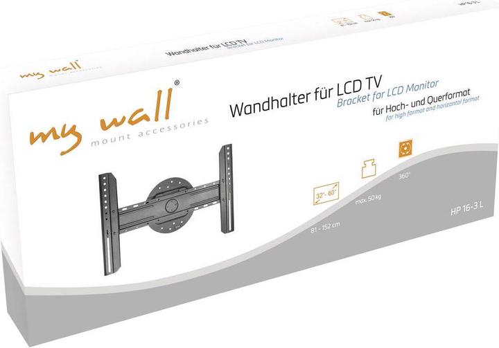 Image du produit myWall Support mural pour TV 81,3 cm (32) 152,4 (60) Rotatif (Mur, 50 kg, 32.01" - 60")