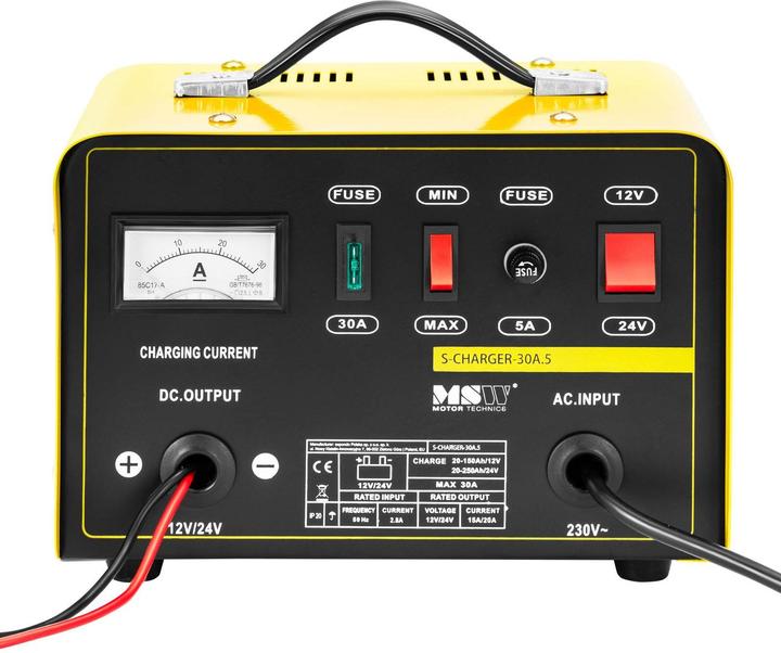 Actual product image MSW Car battery charger (12V, 24V, 27 A)