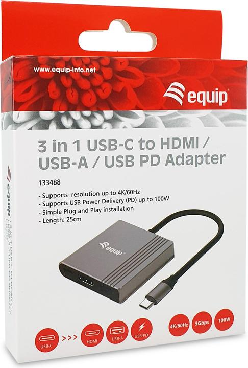 Image du produit equip USB-C Hub (USB-C, 3 ports)