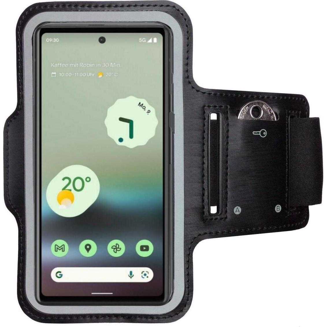 CoverKingz Sportarmband für Google Pixel 6a, Smartphone Sportarmband, Schwarz