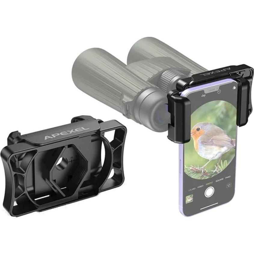 Apexel Uchwyt Mocowanie Do Lornetki Teleskopu Lunety Mikroskopu Do Telefonu / SmartfonaApexel Apl-f002, Accessori per cellulare