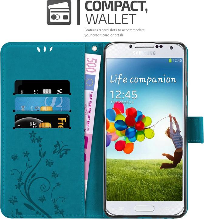 Image du produit Cadorabo Étui Flower Book pour Samsung Galaxy S4 (Samsung Galaxy S4)