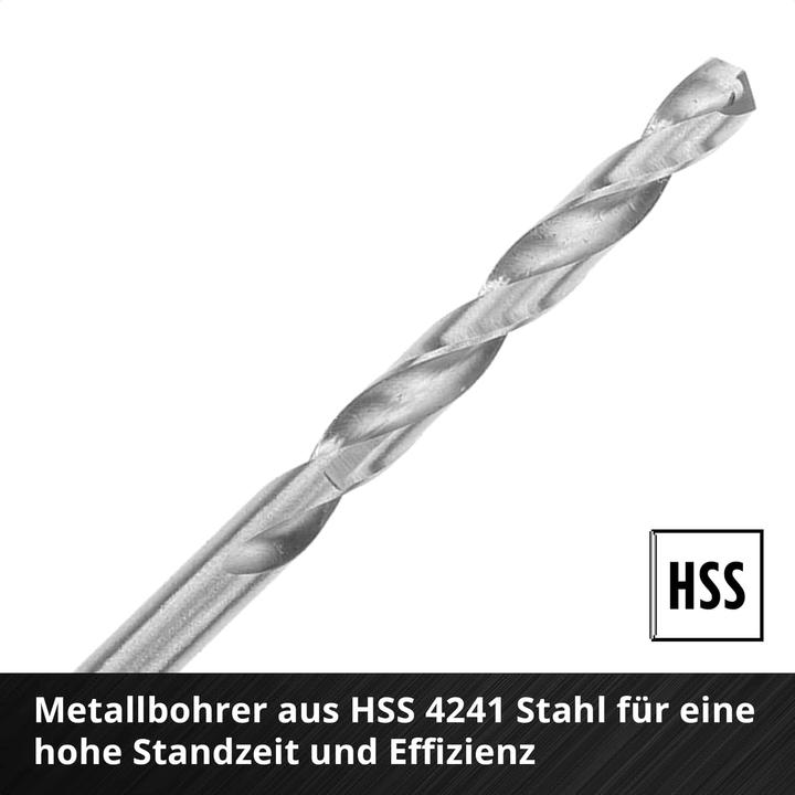Actual product image Einhell 108723 Metal twist drill set 10 pieces 2 mm, 2.5 mm, 3 mm, 3.5 mm, 4 m (2 mm, 2.5 mm, 3 mm, 6.5 mm, 3.5 mm, 4 mm, 4.5 mm, 5 mm, 5.5 mm, 6 mm)